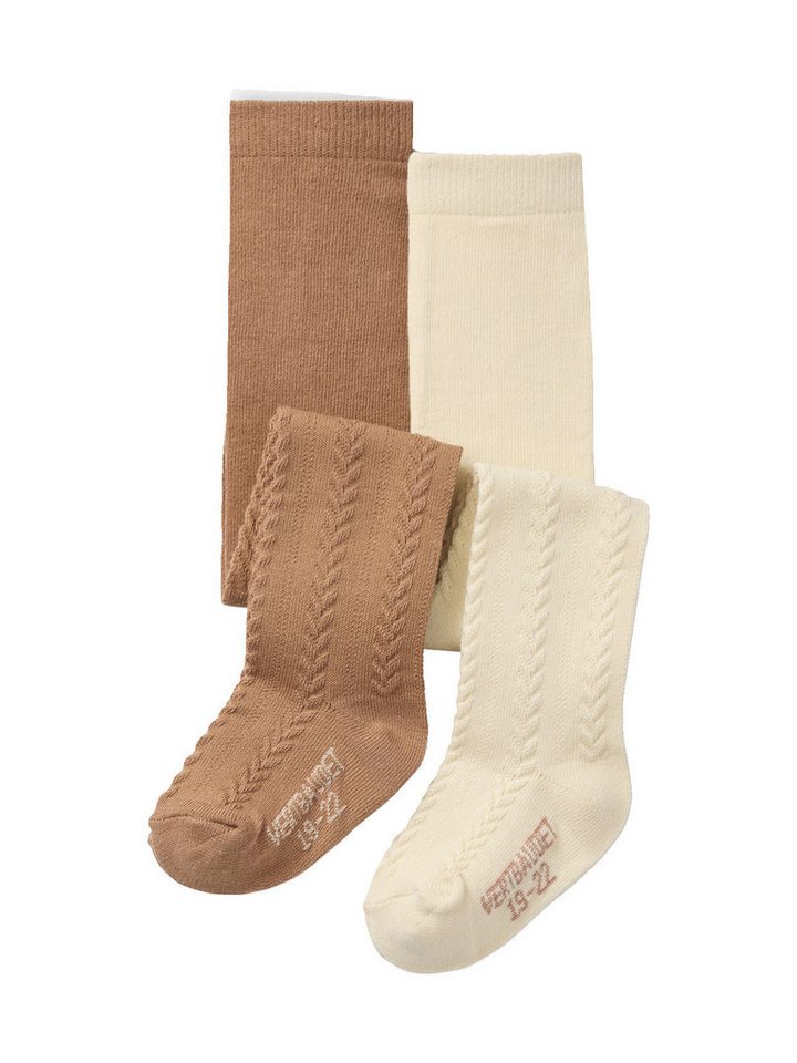 vertbaudet Strumpfhose Mädchen Baby Strumpfhosen Ajourstrick 2er-Pack von vertbaudet