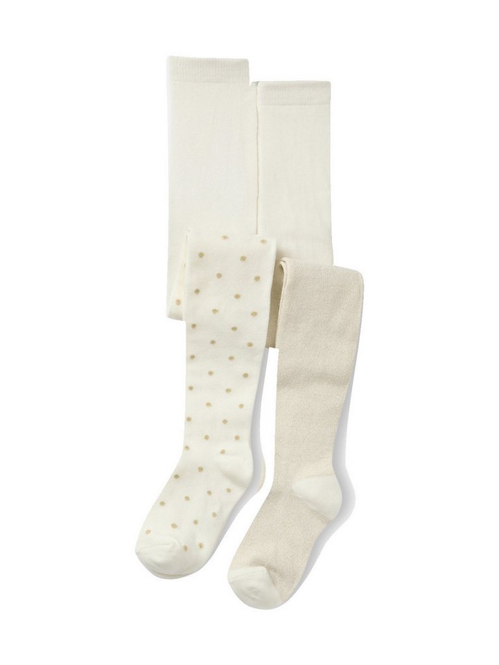 vertbaudet Strumpfhose Strumpfhosen mit Glitzereffekt, Mädchen 2er-Pack von vertbaudet