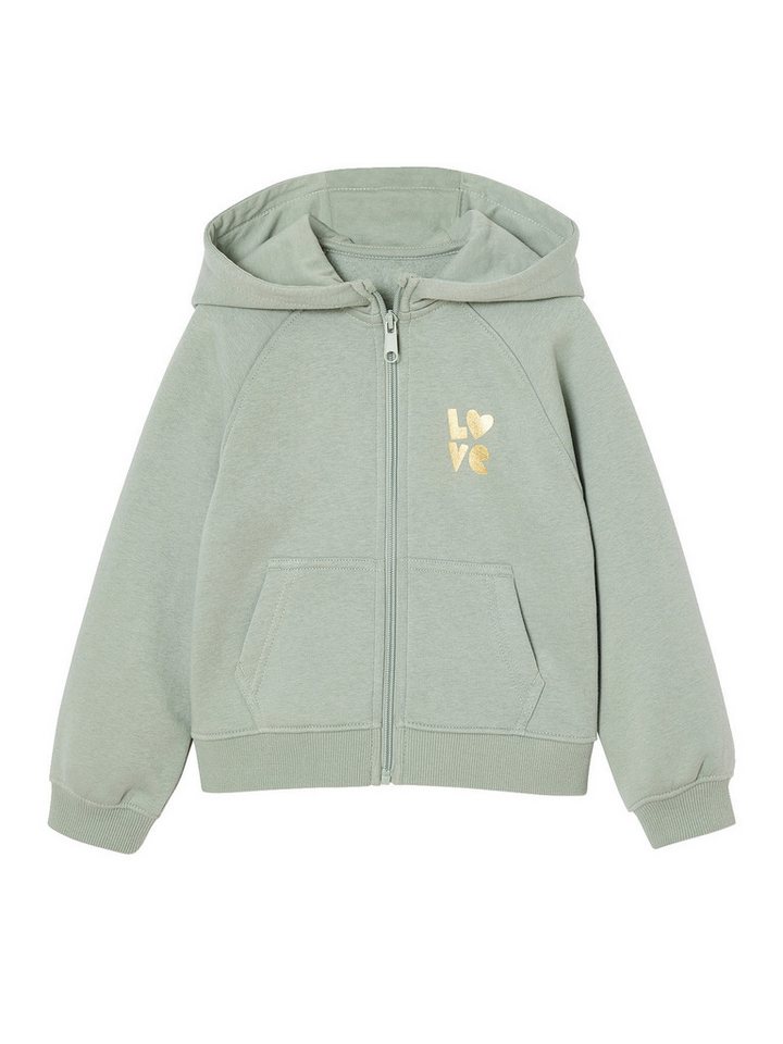 vertbaudet Sweatjacke Mädchen Kapuzensweatjacke für Sport und Freizeit Recycling-Polyester von vertbaudet