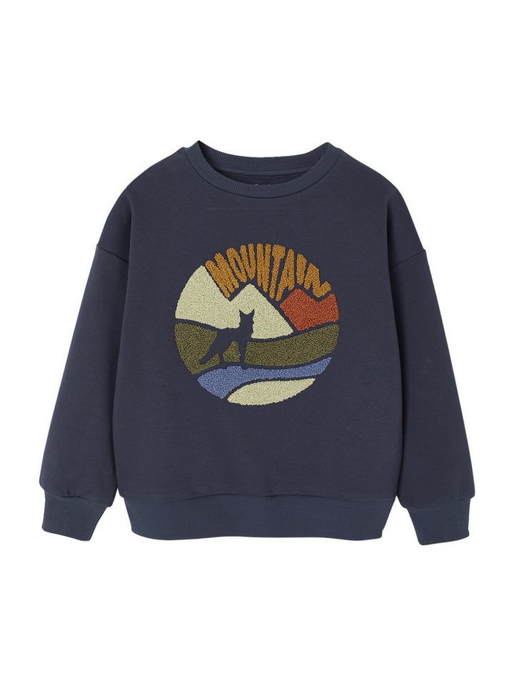 vertbaudet Sweatjacke Sweatshirt mit Bouclé-Motiv für Jungen von vertbaudet