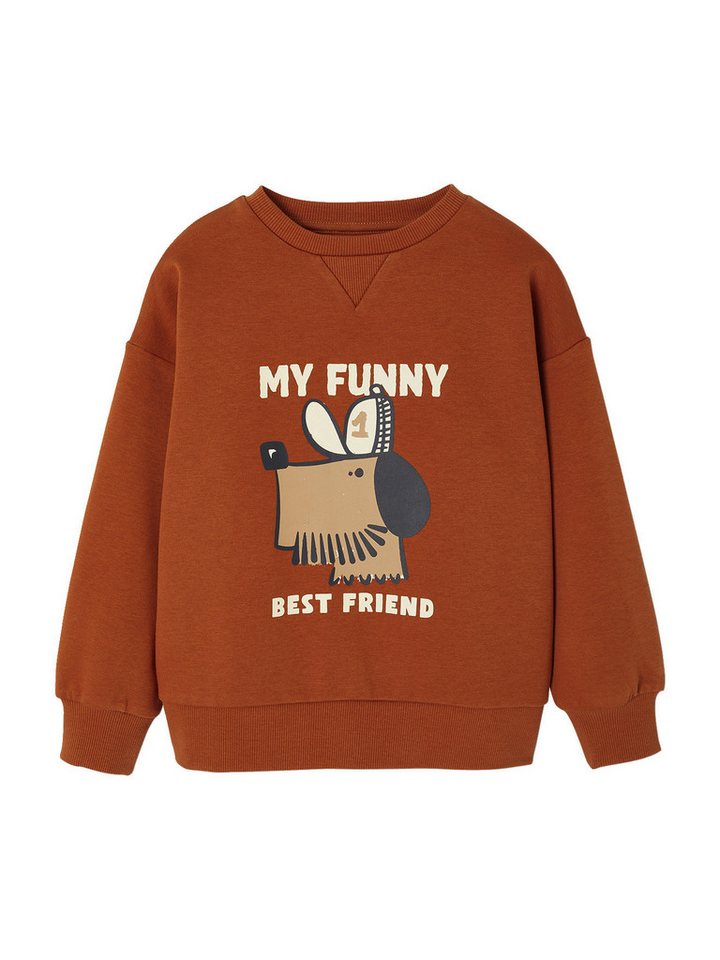 vertbaudet Sweatjacke Sweatshirt mit Hundemotiv für Jungen von vertbaudet