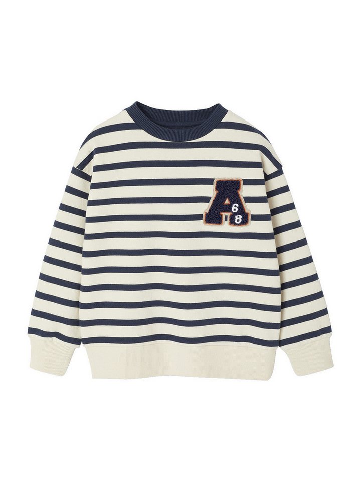 vertbaudet Sweatshirt Jungen Sweatshirt mit Frottee-Patch von vertbaudet