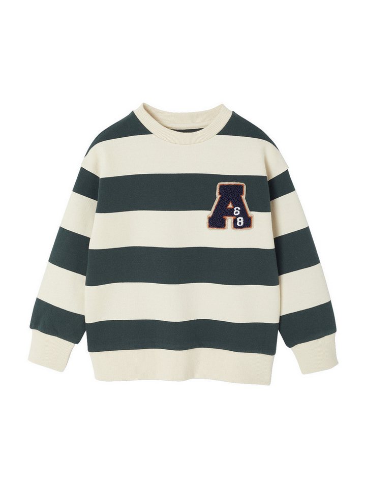 vertbaudet Sweatshirt Jungen Sweatshirt mit Frottee-Patch von vertbaudet