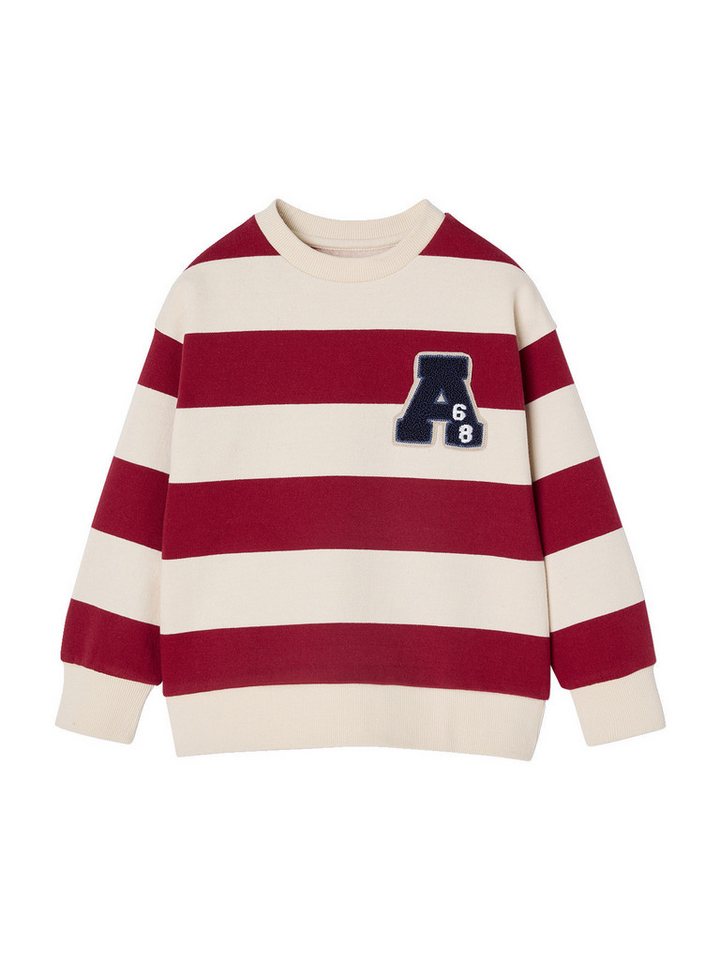 vertbaudet Sweatshirt Jungen Sweatshirt mit Frottee-Patch von vertbaudet