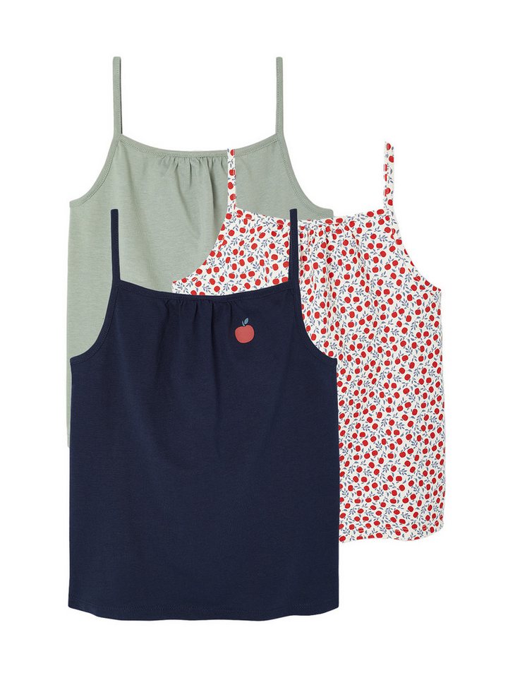 vertbaudet Trägertop 3Er-Pack Mädchen Trägertops Basic 3er-Pack von vertbaudet