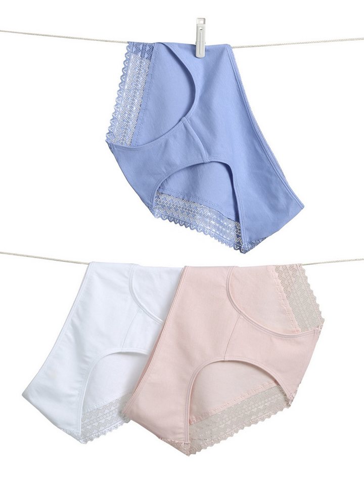 vertbaudet Umstandsslip Bio-Kollektion: 3er-Pack Umstands-Slips mit Spitze 3er-Pack von vertbaudet