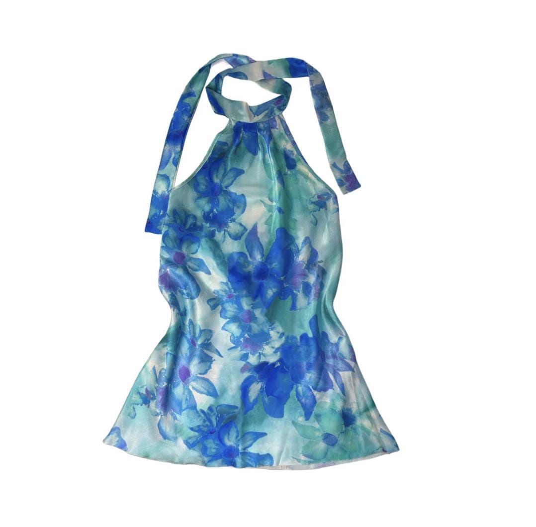 Roberto Cavalli Florales Neckholder-Top Roberto Cavalli Florales Neckholder-Top von vertigovintagevie