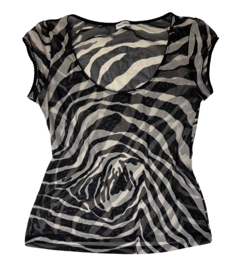 Vintage Dolce & Gabbana Zebra Print Netz Top von vertigovintagevie