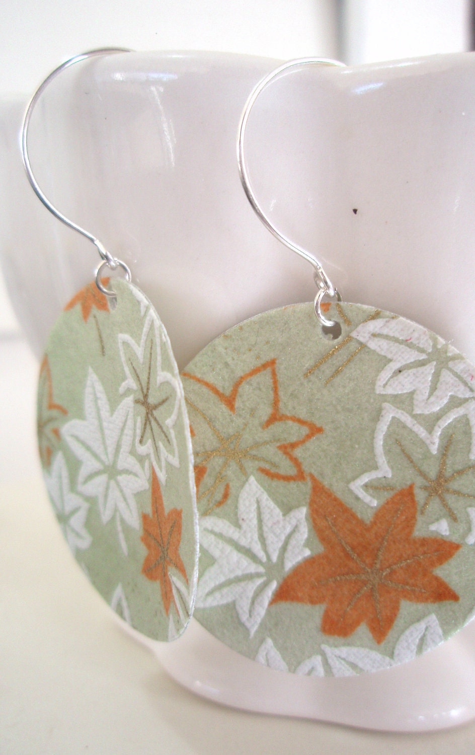 Herbstlaub Origami Ohrringe Herbstlaub Origami Ohrringe von verveinedesigns