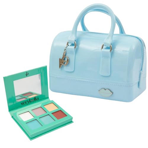 very bella - Set Koffer mit hellblauen Griffen, Augen-Make-up-Palette, bestehend aus 6 Lidschatten, verspiegeltes Make-up very bella - Set Koffer mit hellblauen Griffen, Augen-Make-up-Palette, bestehend aus 6 Lidschatten, verspiegeltes Make-up von very bella