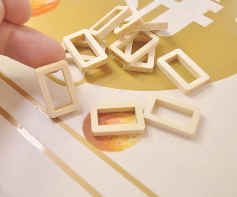 12 Stück, Diy Unfertige Laser Geschnittene Holz Anhänger, Naturholz Ohrringe Rohlinge, Holzschmuck, Holzformen, Hohle Rechteckform - 23 X 14 Mm von verycraft