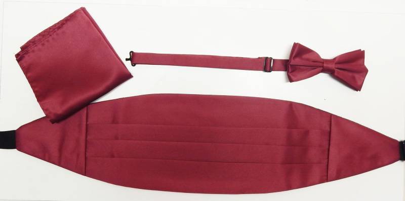 Mens Burgunder Kummerbund Set Verstellbarer Gürtel Und Krawatte Mit Passendem Einstecktuch Mens Burgunder Kummerbund Set Verstellbarer Gürtel Und Krawatte Mit Passendem Einstecktuch von vesterrific