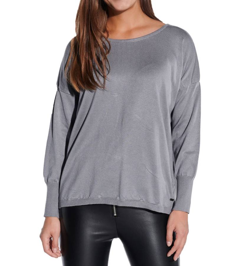 vestino Damen Sweat-Pullover mit Rundhals-Ausschnitt Ausgeh-Pullover Freizeit-Sweater 901038 Grau von vestino