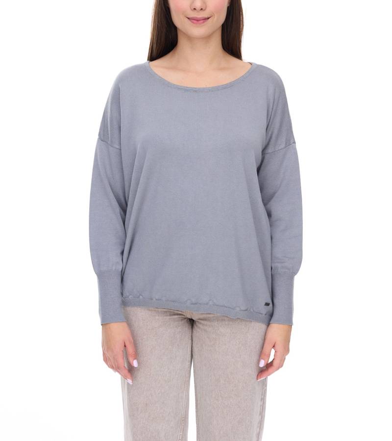 vestino Damen Sweat-Pullover mit Rundhals-Ausschnitt Ausgeh-Pullover Freizeit-Sweater 901038 Grau von vestino