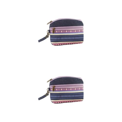 Modische Münzgeldbörse, Geschenk für Freunde und Familie, kleines ethnisches Muster, Geldbörse, Baumwolle, Ethno-Stil, Stoffgeldbörse, Lila - Ethnic Wind 2 Set, Modisch von vewoza