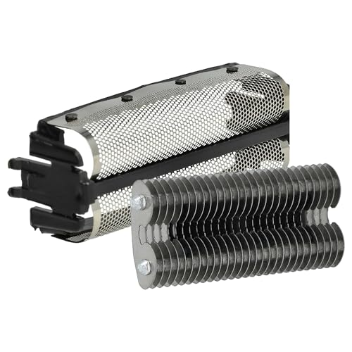 vhbw Kombi-Pack 2x Scherteil Ersatz für Remington SP-61, SP-62 für Elektrorasierer, Folie + Messerblock, schwarz/silber von vhbw