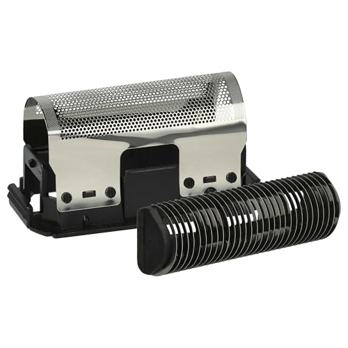 vhbw Kombi-Pack 2x Scherteil kompatibel mit Braun Club de Luxe, Linear, Synchron S de Luxe, T Elektrorasierer, Folie + Messerblock, schwarz/silber von vhbw