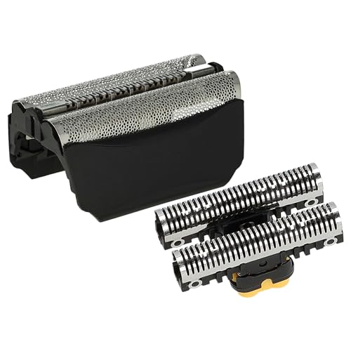 vhbw Kombi-Pack Scherteil kompatibel mit Braun 8385, 8581, 8377 (Typ 5751), 8583 Elektrorasierer, Folie + Messerblock, schwarz/silber von vhbw