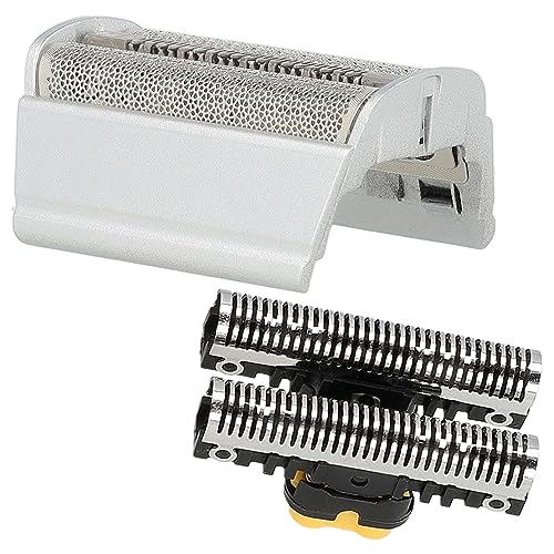 vhbw Kombi-Pack Scherteil kompatibel mit Braun Flex Integral 6522, 6525, 6550 Elektrorasierer, Folie + Messerblock, schwarz/silber von vhbw