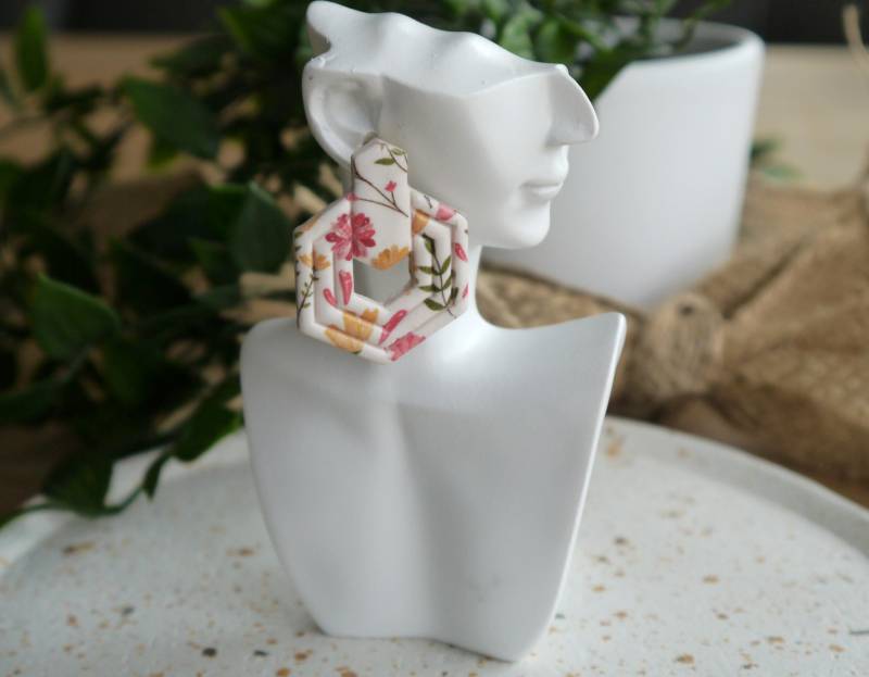Ohrringe Aus Polymer Clay Mit Floralem Motiv, Frühlingsblumen - Handgemacht, Absolutes Einzelstück Ohrringe Aus Polymer Clay Mit Floralem Motiv, Frühlingsblumen - Handgemacht, Absolutes Einzelstück von viKreativDesign