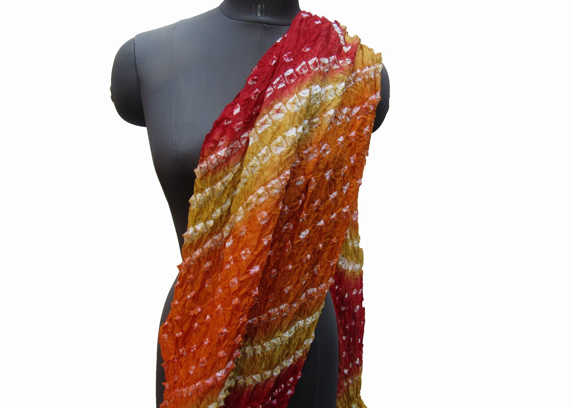 Tie & Dye Schal/ Banjara Mehrfarbiger Bandhani Seidenschal/ Modeschal/ Geschenkschal/ Geschenkideen Tie & Dye Schal/ Banjara Mehrfarbiger Bandhani Seidenschal/ Modeschal/ Geschenkschal/ Geschenkideen von vibrantscarves