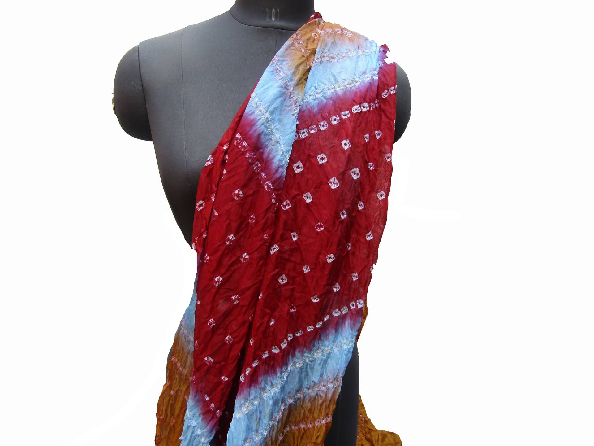 Tie & Dye Schal/ Banjara Mehrfarbiger Bandhani Seidenschal/ Modeschal/ Geschenkschal/ Geschenkideen Tie & Dye Schal/ Banjara Mehrfarbiger Bandhani Seidenschal/ Modeschal/ Geschenkschal/ Geschenkideen von vibrantscarves