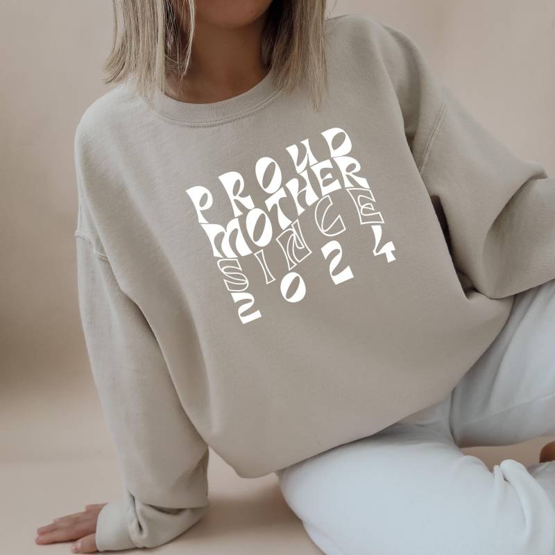 Personalisiertes Mama Sweatshirt Mit Wellen Design, Perfektes Geschenk Für Mama, Zur Geburt, Custom Clothing, Kleidung Frauen von viccydesign