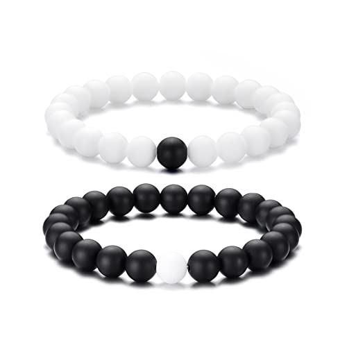 vicima Perlenarmbänder für Männer und Frauen, 8 mm Perlen, Stretch-Armbänder, Yoga-Armbänder, Unisex, BFF-Schmuck für 2, 7 inches, Glas, Kein Edelstein vicima Perlenarmbänder für Männer und Frauen, 8 mm Perlen, Stretch-Armbänder, Yoga-Armbänder, Unisex, BFF-Schmuck für 2, 7 inches, Glas, Kein Edelstein von vicima