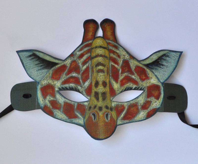 Giraffen-Halloween-Maske von vickismithart