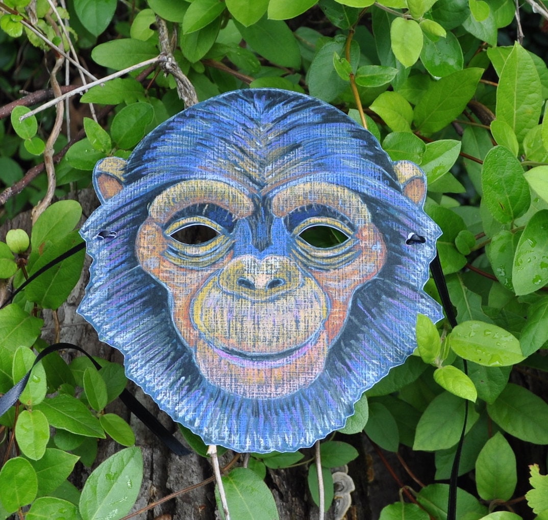 Schimpanse Maske von vickismithart