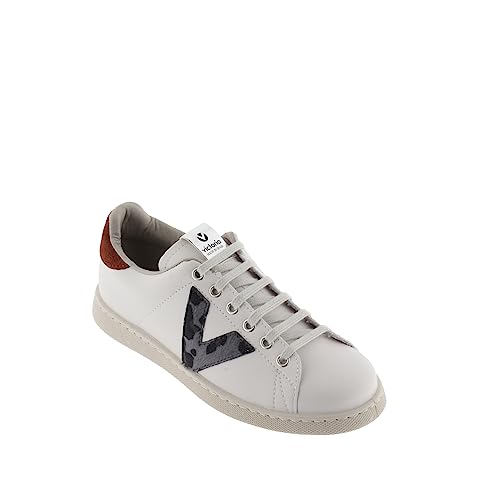 Victoria Damen Tenis Efecto Piel & Animal Print Sneaker, Antracita, 39 EU Schmal von victoria