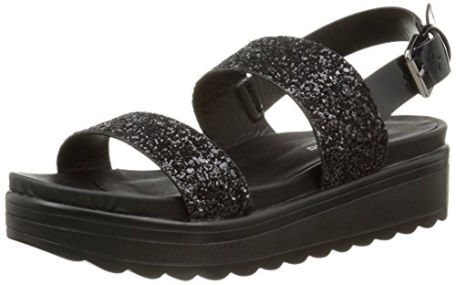 Victoria Herren Sandalia Hebilla Glitter Plataforma Niedrige Sneaker, Schwarz 10 Negro, 38 EU von victoria