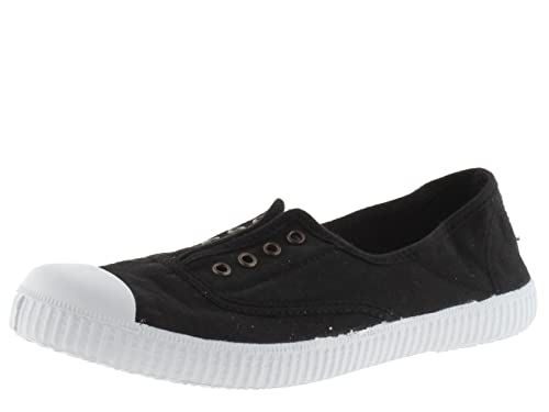 victoria Damen Plimsoll 106623-WOMEN Plimsoll 1915 GEFÄRBTES Canvas DREC & Gummiband Negro 41 von victoria