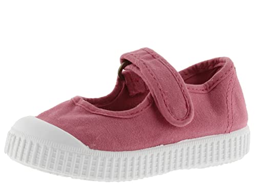 victoria Unisex – Kinder Mary Jane 136605-KIDS Mary Jane 1915 GËFARBTES Canvas DREC & Klettverschluss FRAMBUESA 27 von victoria