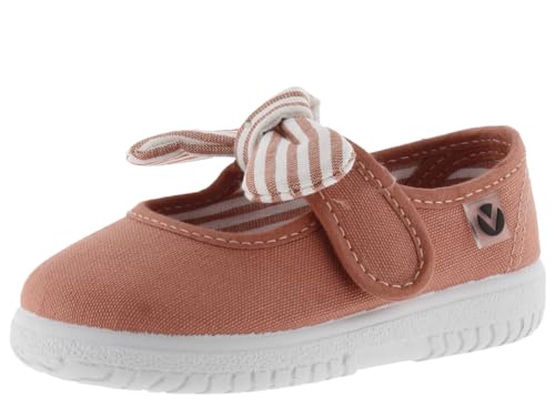 victoria Unisex – Kinder Mary Jane 105110-KIDS Mary Jane OJALÁ Canvas & Klettverschluss & Schleife Streifenmuster Teja 22 von victoria