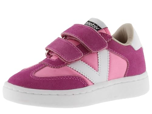 victoria Unisex – Kinder Low-top 1118105-KIDS Low-TOP MILLAS Nylon & SPALTLEDERSTÜCKE & Kontrast & Klettverschluss Fucsia 33 von victoria