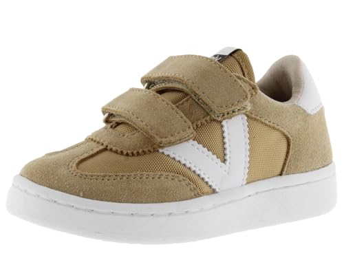 victoria Unisex – Kinder Low-top 1118105-KIDS Low-TOP MILLAS Nylon & SPALTLEDERSTÜCKE & Kontrast & Klettverschluss Taupe 24 von victoria