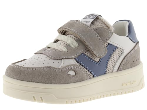 victoria Jungen Low-top 1257117-KIDS Low-TOP SEUL Gitter & SPALTLEDERSTÜCKE & Klettverschluss & Kontrast GRIS 32 von victoria