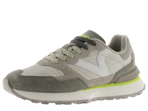 victoria 1985 Basket Unisex Rush Nylon & Spaltlederteile & Retro-Logo 8807104 für Erwachsene KAKI 46 von victoria