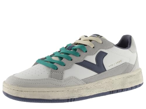 victoria 1985 Basket Unisex Smash Leder & Farbige & Spaltleder Teile & Retro-Logo 8806105 für Erwachsene Marino 44 von victoria
