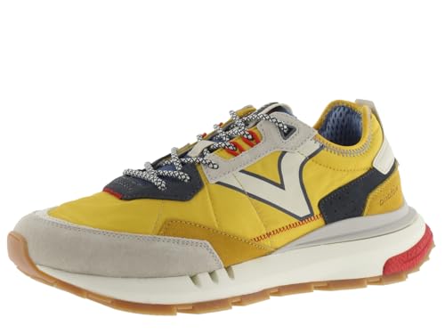 victoria 1985 Basket Unisex Wing EVO Nylon & Farbige & Spaltleder Teile & Retro-Logo 8811100 für Erwachsene Mostaza 44 von victoria