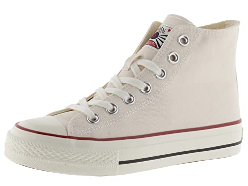 victoria High-Top Tribu Canvas & Retro-Logo & Glänzender Sohle 1057101 für Damen Crudo 37 von victoria