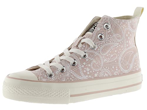 victoria High-Top Tribu Canvas Bandana & Retro-Logo & Glanzfinish-Sohle 1057102 für Damen Nude 40 von victoria