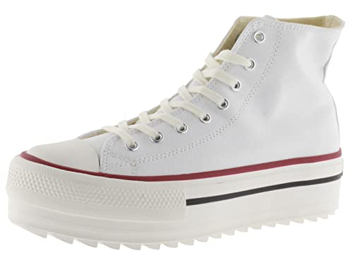 victoria Damen High-top 1061121-WOMEN HIGH-TOP TRIBU PLATTFORM Canvas & GUMMISTEMPEL & GEZACKTE Laufsohle Blanco 40 von victoria