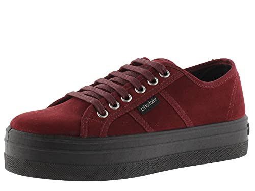 victoria Damen Low-top 109205-WOMEN Low-TOP Barcelona Wildleder RECYCELT & Platform Burdeos 38 von victoria