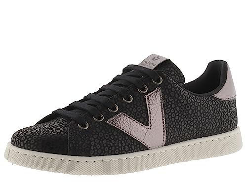 victoria Damen Low-top 1125312-WOMEN Low-TOP Tenis Animal Print & METALLISCHE Details Negro 39 von victoria