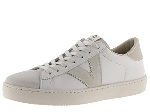 victoria Unisex – Erwachsene Low-top 1126142-WOMEN Low-TOP Berlin Leder & Spitze AUS Spaltleder & Kontrast Hielo 38 von victoria