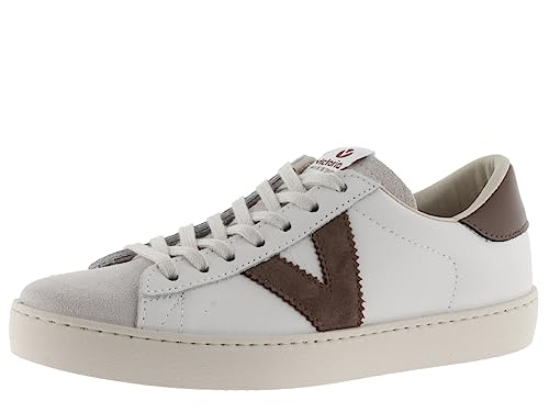 victoria Unisex – Erwachsene Low-top 1126142-WOMEN Low-TOP Berlin Leder & Spitze AUS Spaltleder & Kontrast Marron 35 von victoria