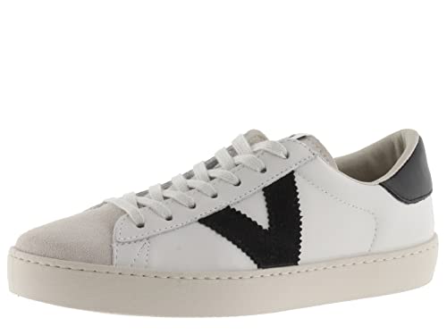 victoria Unisex – Erwachsene Low-top 1126142-WOMEN Low-TOP Berlin Leder & Spitze AUS Spaltleder & Kontrast Negro 40 von victoria