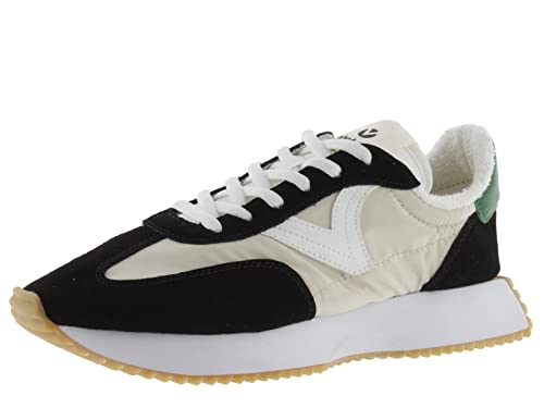 victoria Low-Top Cosmos Nylon & Farbige & Spaltleder Teile & Gezahnte Sohle 1134100 für Damen GRIS 40 von victoria